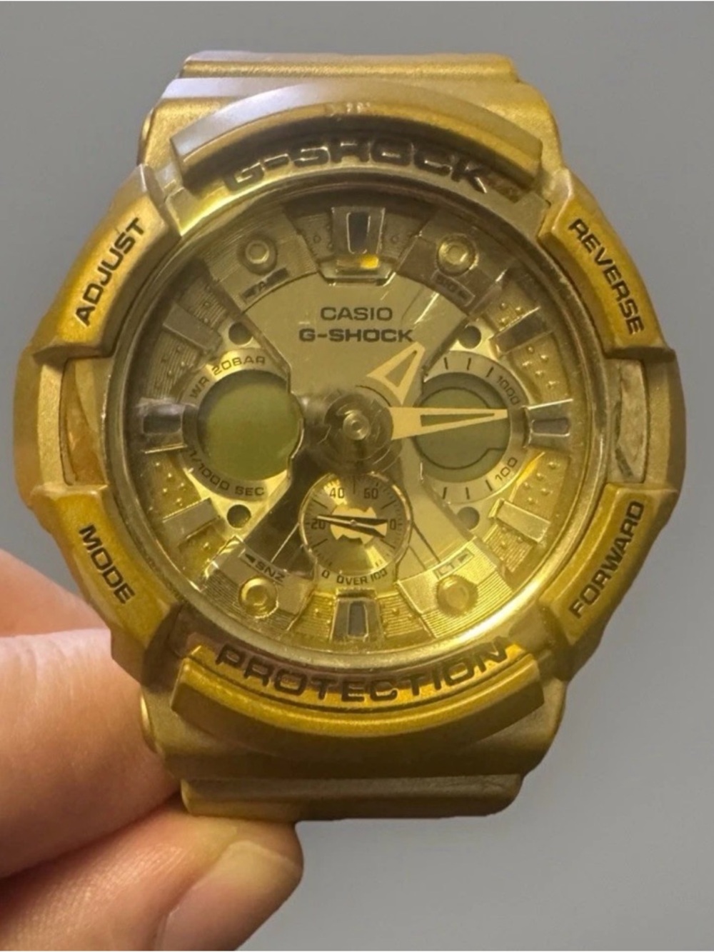 G SHOCK Casio Digital Analog Gold On Gold Watch Pre Owned Needs Battery